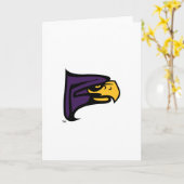 Hunter College Hawk Profil Maskottchen Karte (Gelbe Blume)
