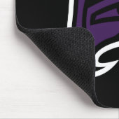 Hunter College Hawk Profil Maskottchen Mousepad (Ecke)