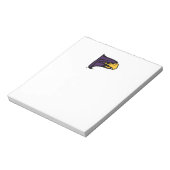 Hunter College Hawk Profil Maskottchen Notizblock (Rotiert)