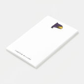 Hunter College Hawk Profil Maskottchen Post-it Klebezettel (angewinkelt)