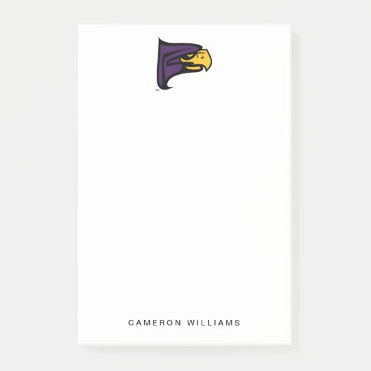 Hunter College Hawk Profil Maskottchen Post-it Klebezettel (Vorderseite)