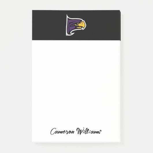 Hunter College Hawk Profil Maskottchen Post-it Klebezettel (Vorderseite)