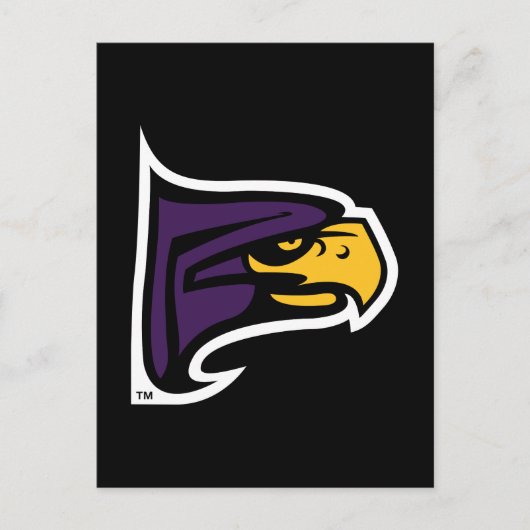Hunter College Hawk Profil Maskottchen Postkarte (Vorderseite)