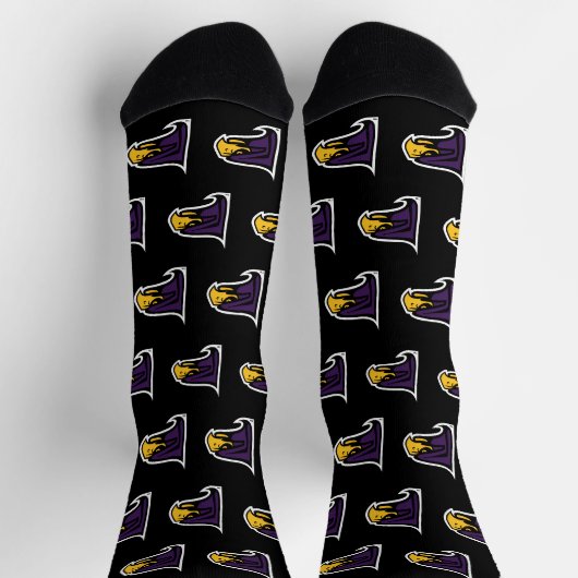 Hunter College Hawk Profil Maskottchen Socken (Oben)