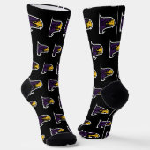Hunter College Hawk Profil Maskottchen Socken (Gewinkelt)