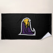Hunter College Hawk Profil Maskottchen Strandtuch (Vorderseite)