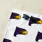 Hunter College Hawk Profil Maskottchen Strandtuch (Beispiel)
