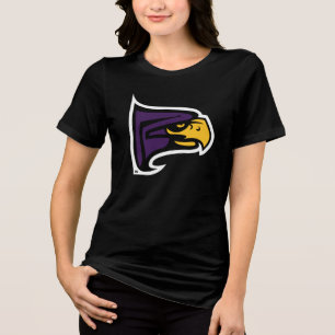 Hunter College Hawk Profil Maskottchen Tri-Blend Shirt