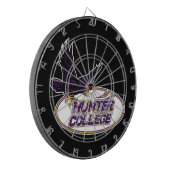 Hunter College Hawks Maskottchen Dartscheibe (Vorderseite Links)