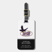 Hunter College Hawks Maskottchen Gepäckanhänger (Vorderseite vertikal)