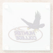 Hunter College Hawks Maskottchen Glasuntersetzer (Rückseite)