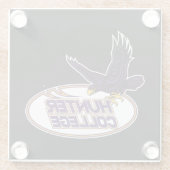 Hunter College Hawks Maskottchen Glasuntersetzer (Rückseite)