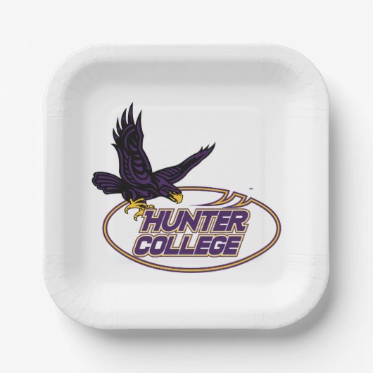 Hunter College Hawks Maskottchen Pappteller (Vorderseite)