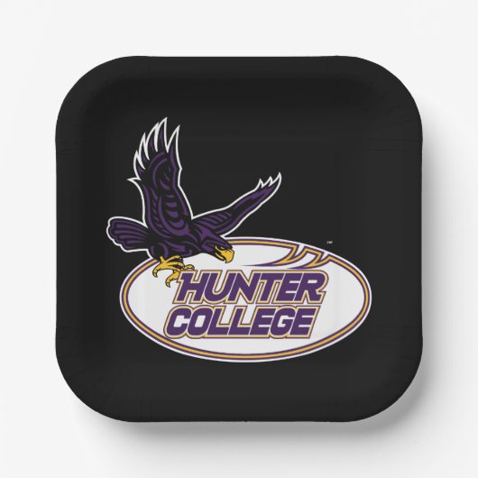 Hunter College Hawks Maskottchen Pappteller (Vorderseite)