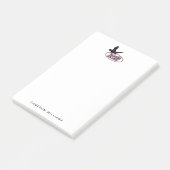 Hunter College Hawks Maskottchen Post-it Klebezettel (angewinkelt)