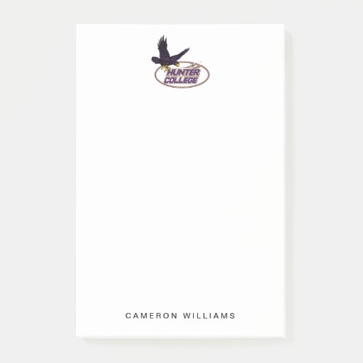 Hunter College Hawks Maskottchen Post-it Klebezettel (Vorderseite)