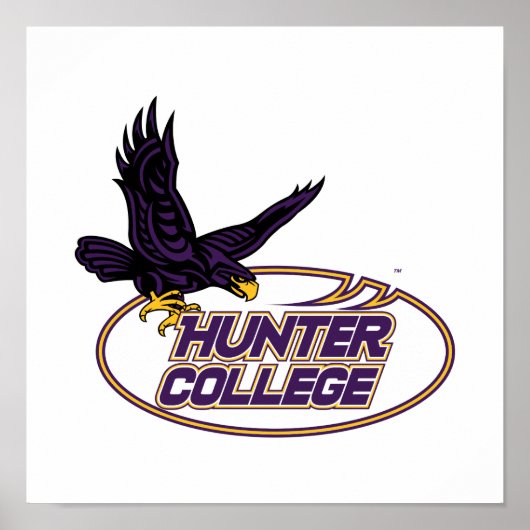 Hunter College Hawks Maskottchen Poster (Vorne)