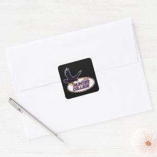 Hunter College Hawks Maskottchen Quadratischer Aufkleber