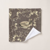 Hunter Country Wood Knot Buck Deer Badhandtuch Set (Waschlappen)