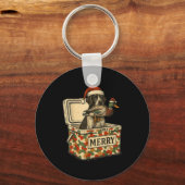 Hunter Dad Christmas Mallard Xmas Duck Lover Women Schlüsselanhänger (Vorderseite)