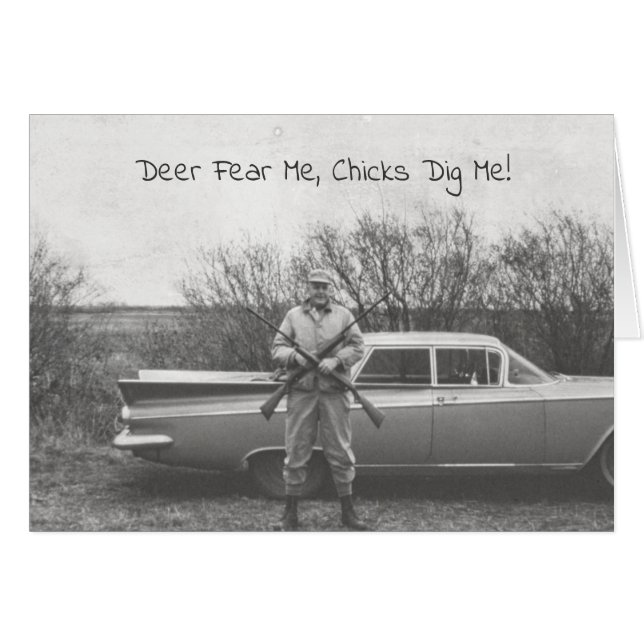 Hunter Deer Jagd Altes Auto (Vorderseite (Horizontal))