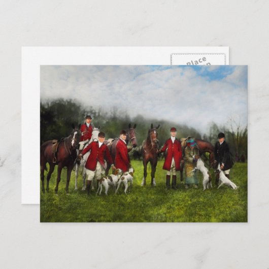 Hunter - Die Fuchsjagd - Tally-ho 1924 Postkarte (Vorne/Hinten)