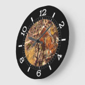 Hunter Fall Nature Camouflage Painting Dial auf ei Große Wanduhr (Winkel)