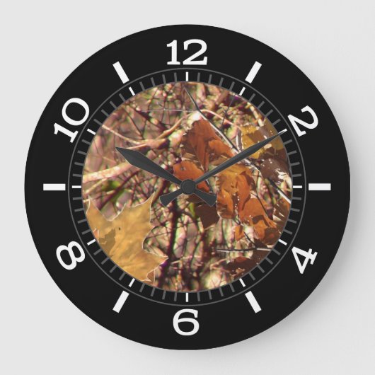 Hunter Fall Nature Camouflage Painting Dial auf ei Große Wanduhr (Vorderseite)