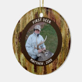 Hunter FIRST DEER Foto Camouflage Keramik Ornament (Links)