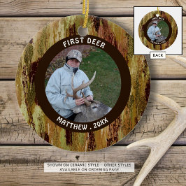 Hunter FIRST DEER Foto Camouflage Keramik Ornament