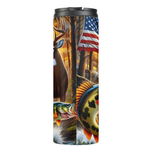 Hunter Fish Dee American Flag Thermosbecher (Rückseite)