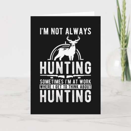 Hunter Gift Deer Karte (Vorderseite)