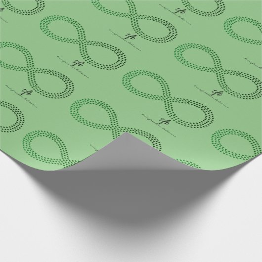 Hunter Gradient Infinity Hearts Geschenkpapier (Ecke)