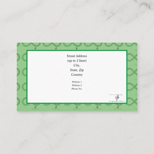 Hunter Gradient Infinity Hearts Visitenkarte (Rückseite)