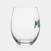 Hunter Green 3D Funny Modern Name Weinglas Ohne Stiel (Rechts)