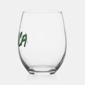 Hunter Green 3D Funny Modern Name Weinglas Ohne Stiel (Links)