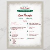 Hunter Green and Burgundy Eagle Program Flyer (Vorne)