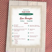 Hunter Green and Burgundy Eagle Program Flyer