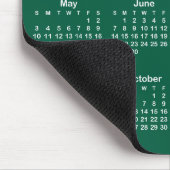 Hunter Green and White 2026 Calendar Mousepad (Ecke)