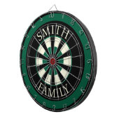 Hunter Green Black Personalisiert Dart Board Dartscheibe (Vorderseite rechts)