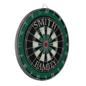 Hunter Green Black Personalisiert Dart Board Dartscheibe (Vorderseite Links)