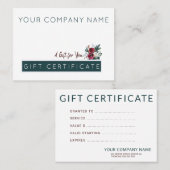 Hunter Green Burgundy Weihnachtsgeschenkzertifikat Visitenkarte (Vorne/Hinten)