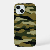 Hunter Green Camouflage iPhone 15 Hülle (Rückseite)