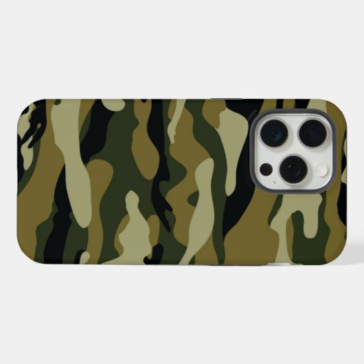 Hunter Green Camouflage iPhone Hülle (Rückseite (Horizontal))