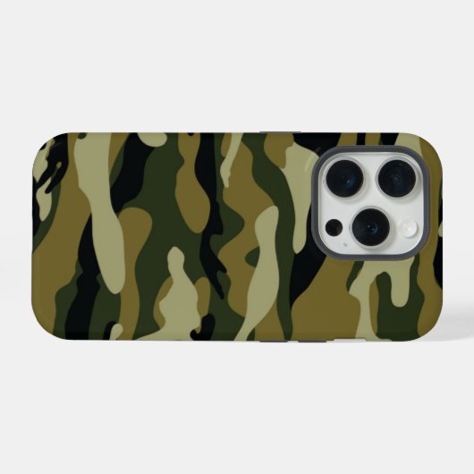 Hunter Green Camouflage iPhone Hülle (Rückseite (Horizontal))