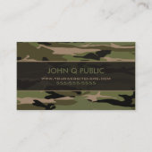Hunter Green Camouflage Pattern Visitenkarte (Vorderseite)