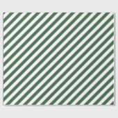 Hunter Green Diagonal Stripe Geschenkpapier (Flach)