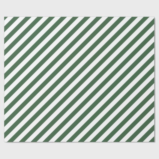 Hunter Green Diagonal Stripe Geschenkpapier (Flach)