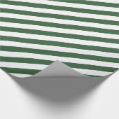 Hunter Green Diagonal Stripe Geschenkpapier (Ecke)