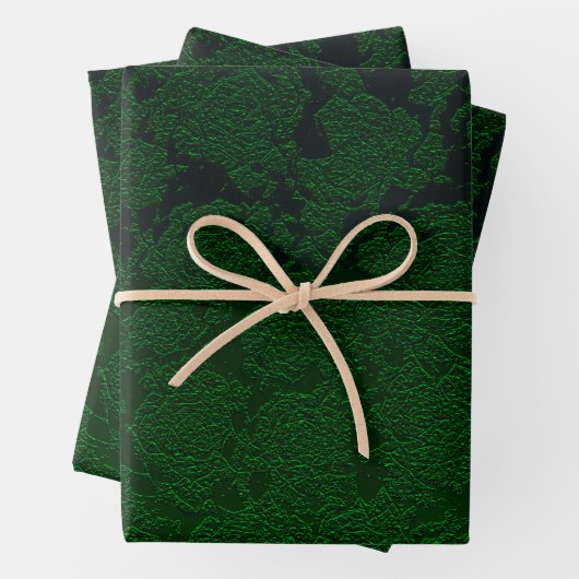 Hunter Green Elegant Design Sukkulent Muster Geschenkpapier Set (Beispiel)